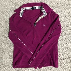 Burberry long sleeve polo shirt